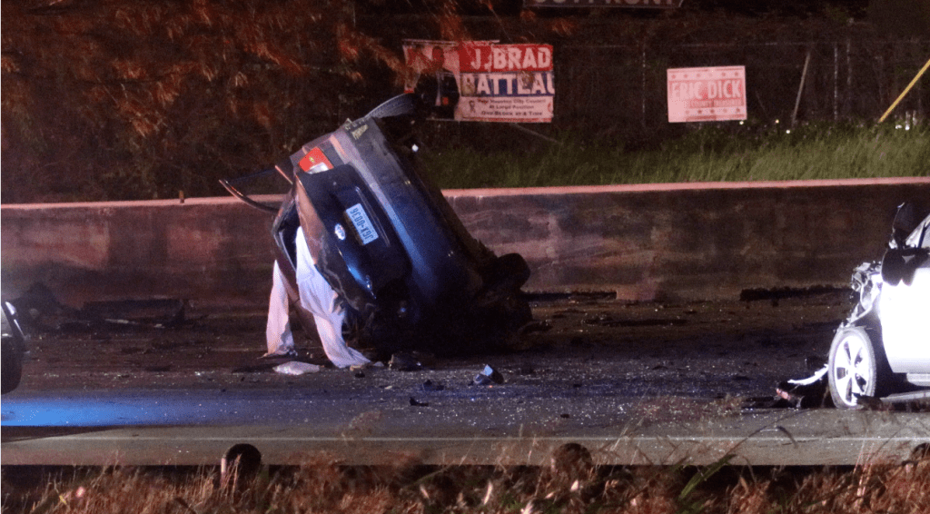 Photos: Deadly Wrong-Way Crash on I-45 @ White Oak – 12-19-21