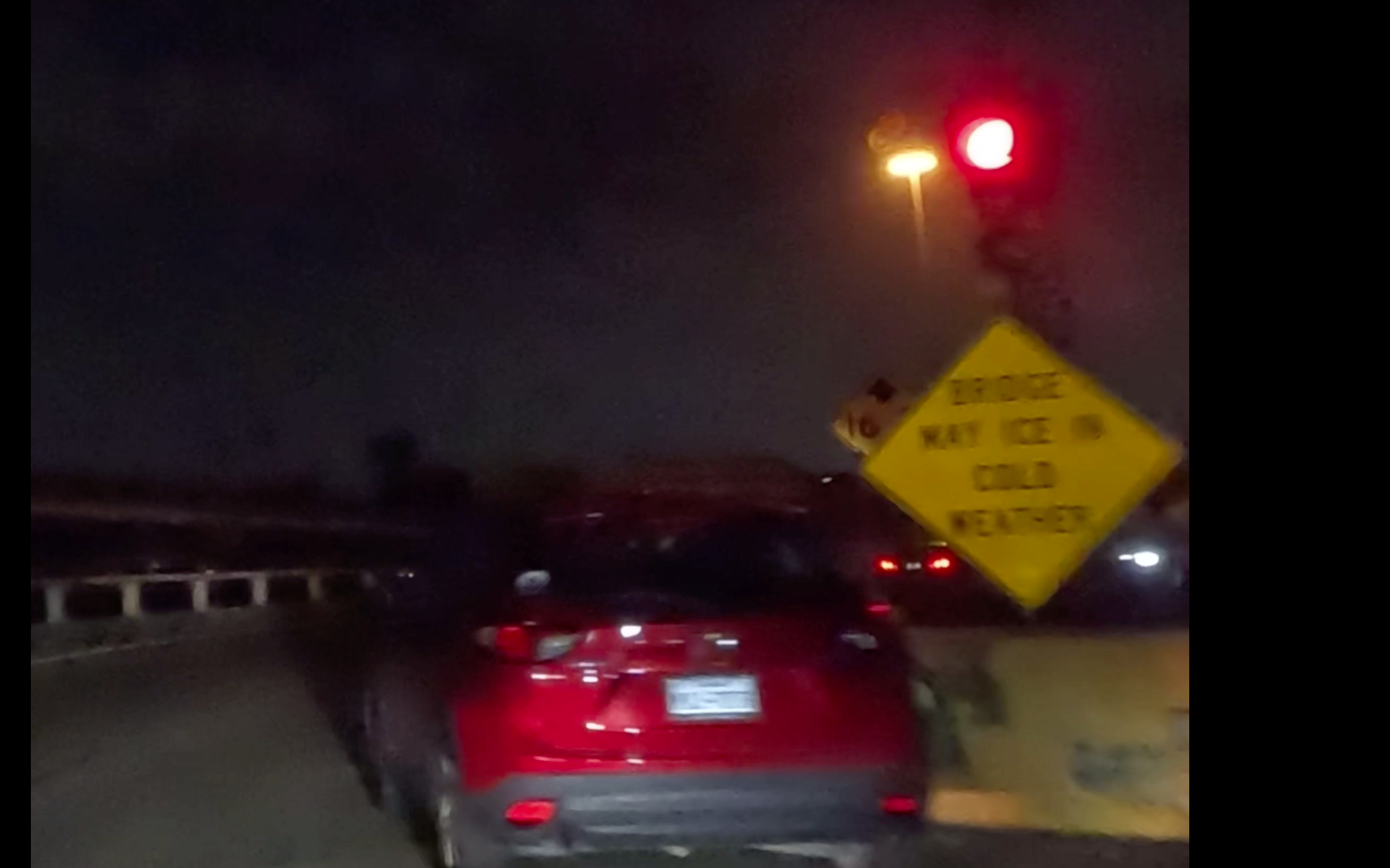 #caughtoncamera: Houston driver with headlights off enters freeway last-minute #dashcam