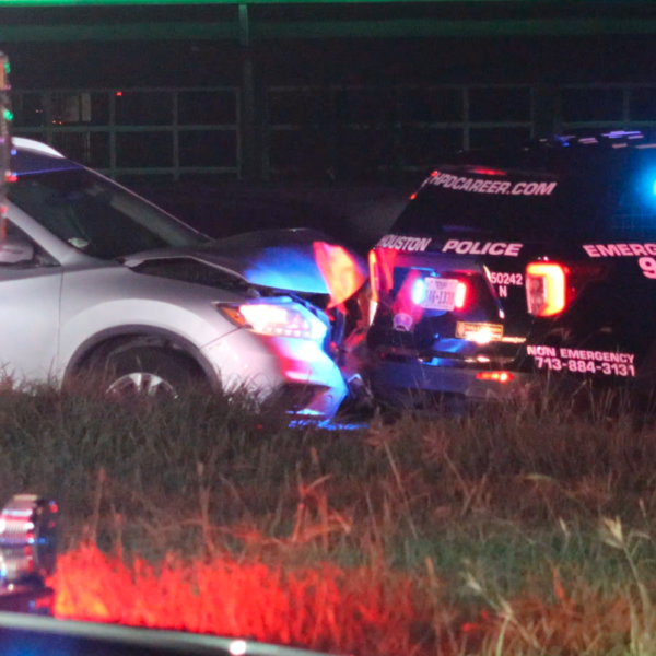 Houston driver rear-ends patrol vehicle blocking traffic for fatal accident investigation