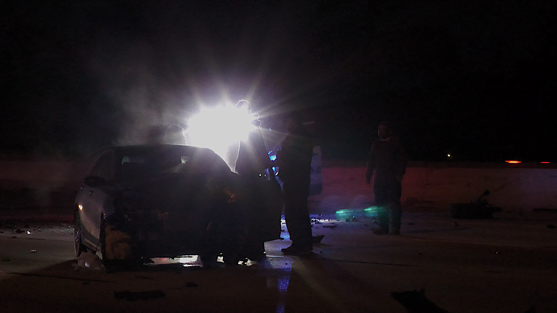 Video: Driver arrested after crashing into police vehicle blocking ...