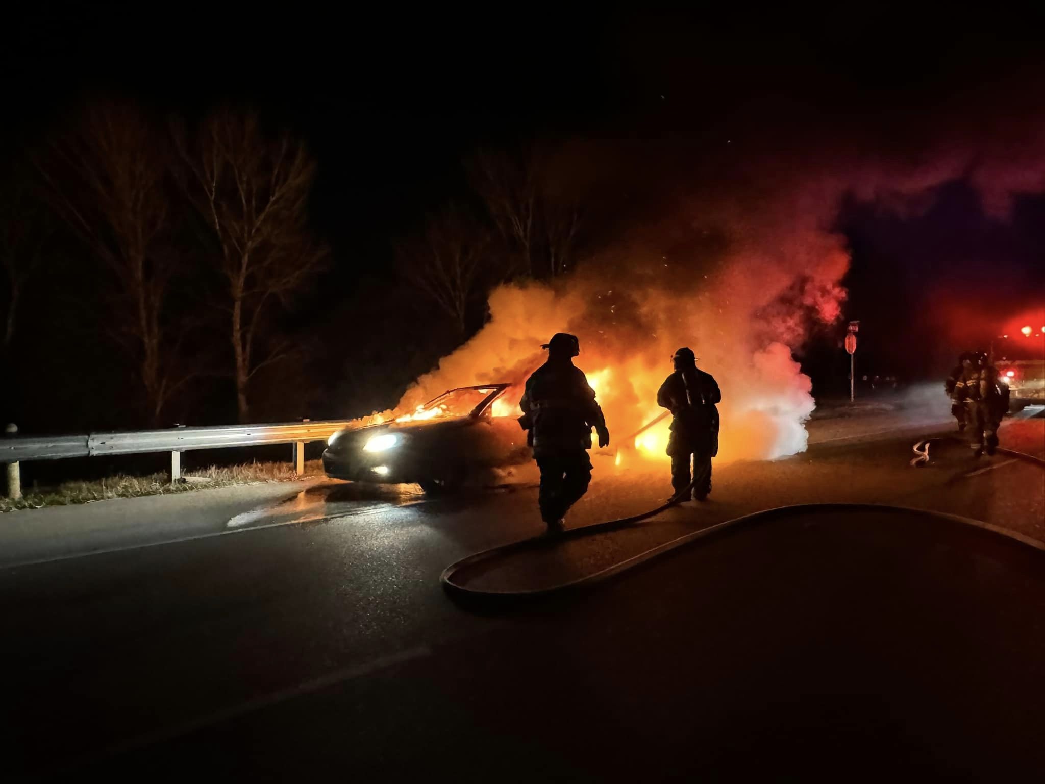 Columbus Fire Dept Battles Magnesium-Fueled Car Fire on Hwy 71 ...