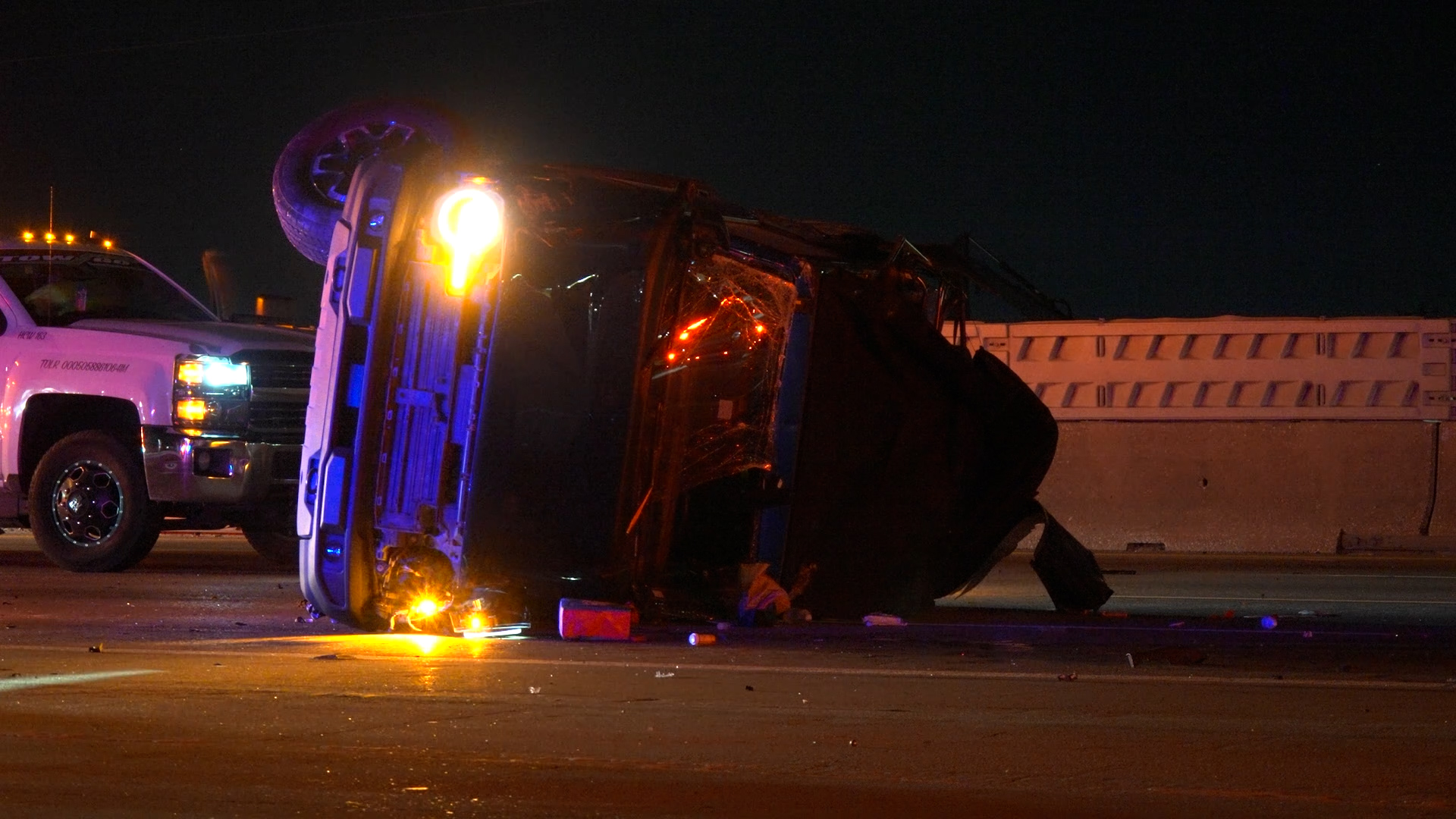 Crash on North Freeway sends woman to hospital after vehicle flips ...