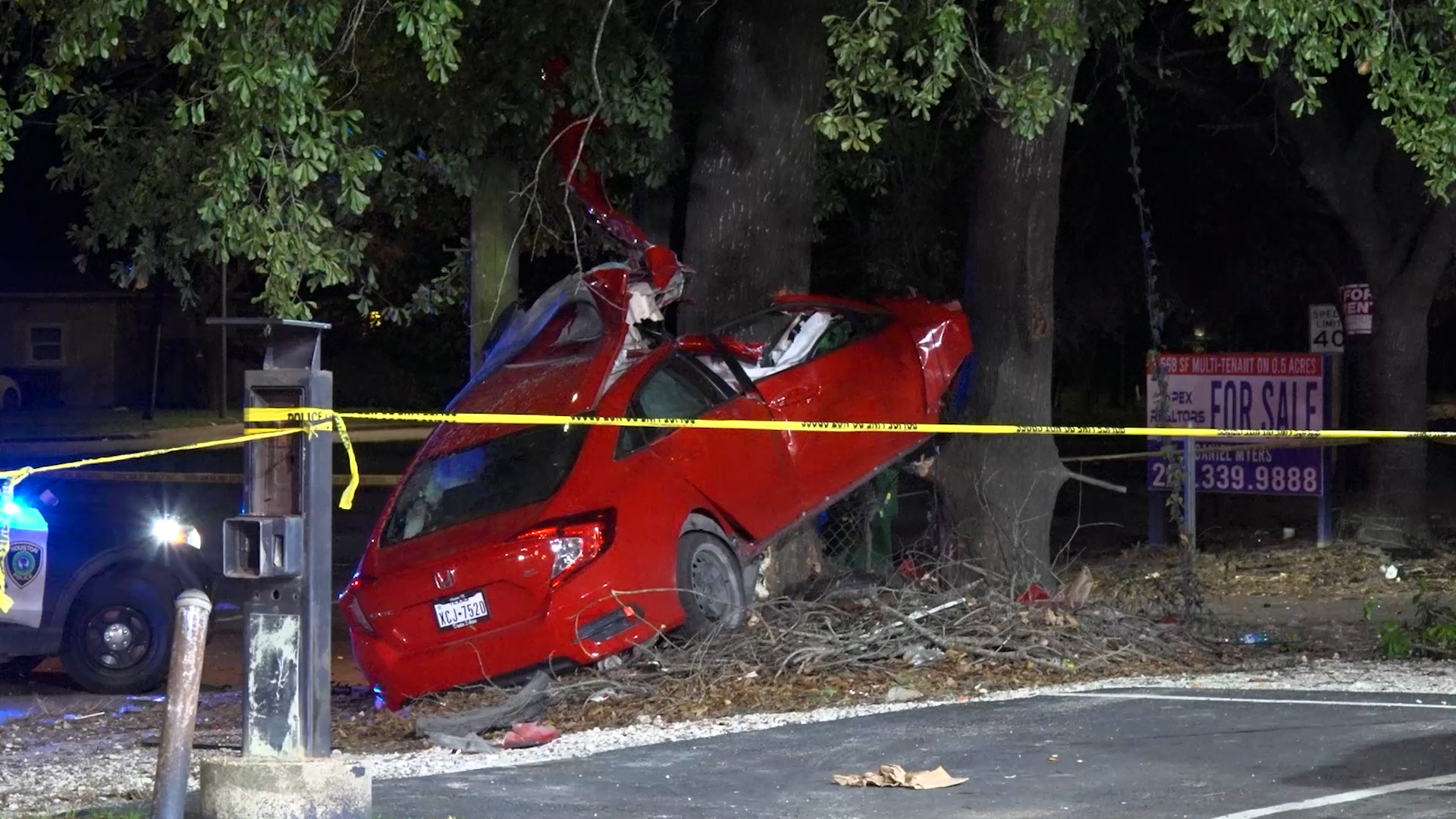 Major crash reported after car slams into tree on North Wayside ...