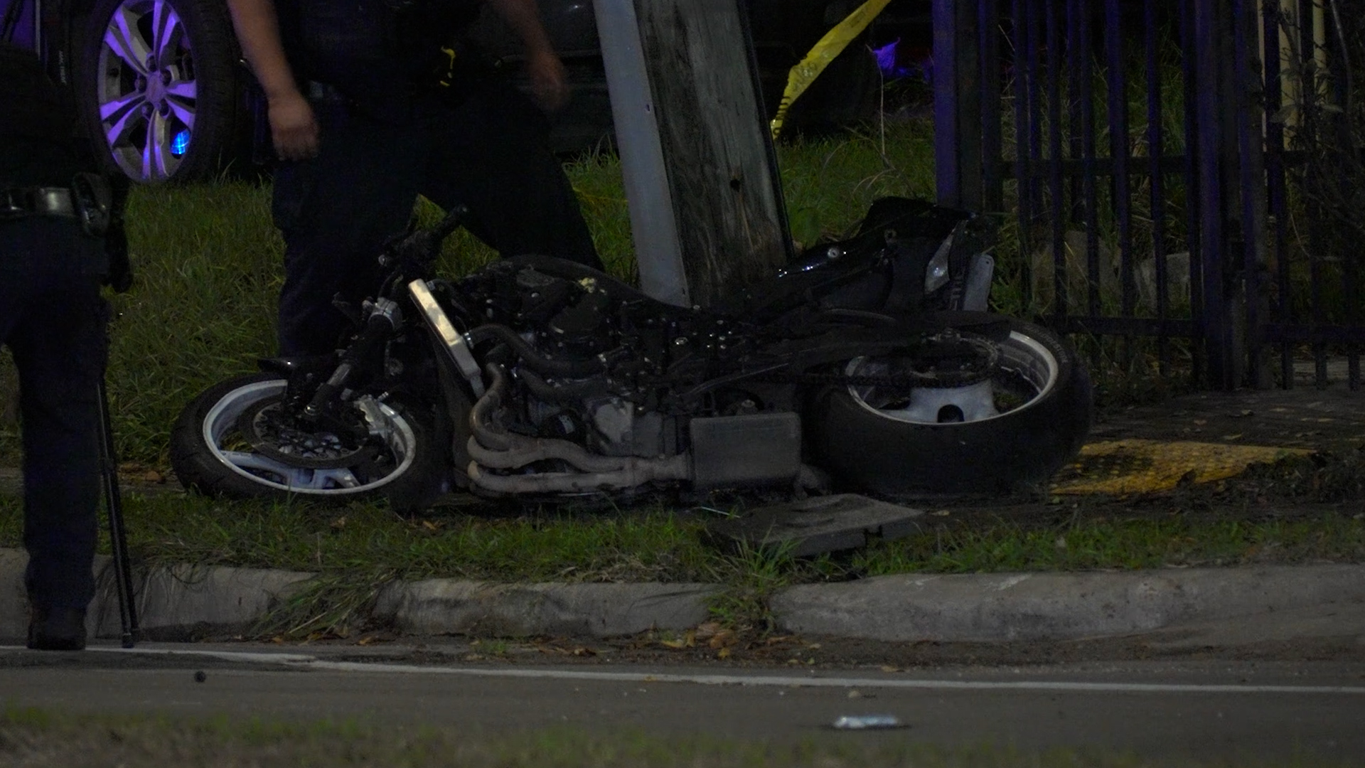 Motorcyclist killed after losing control and crashing into utility pole ...